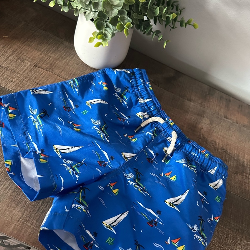 Polo Ralph Lauren Blue Sailboat Swim Trunks